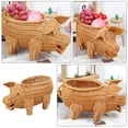 thumbnail image 5 of Cesta de almacenamiento de mimbre decorativa con forma de cerdo, cesta tejida de mimbre para servir, cesta de pan de sauce, fruta de paja hecha a mano, 5 of 5