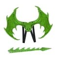 thumbnail image 3 of Disfraz de Ala y cola de dragón Yinane para niños en forma de Accesorios de Disfraz verde, 3 of 8