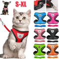 thumbnail image 2 of Cat Dog Harness with Lead Leash Adjustable Vest Polyester Mesh Breathable Harnesses Reflective sti for Small Dog Cat accessories, 2 of 5