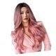thumbnail image 2 of Synthetic Wig Pink Curly Wavy Wig Long Hairpiece, 2 of 5