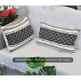 thumbnail image 5 of Cotton Woven Designer Lumbar Throw Pillow Covers Black and White, 12 x 20 inches | Oblong Small Rectangular Pillow Cases Set of 2, 5 of 8