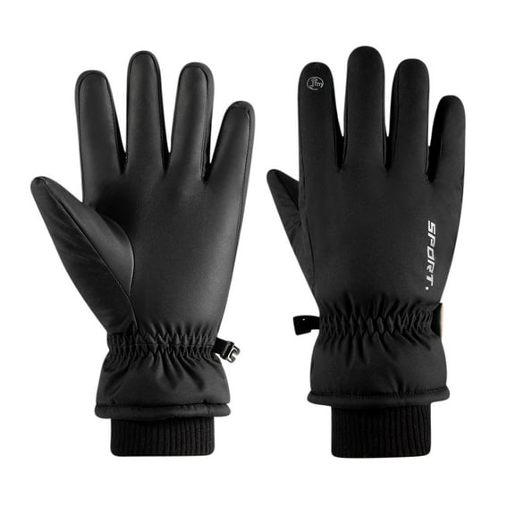 Fesfesfes Winter Gloves Thickened Warmth And Velvet Non-slip Outdoor Ski Gloves or
