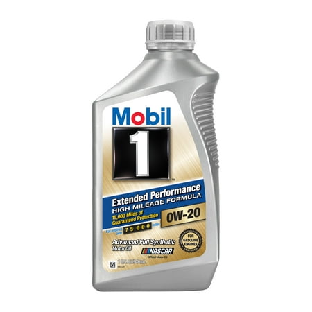 (3 Pack) Mobil 1 Extended Performance High Mileage Formula 0W20, 1 qt (3 pack)