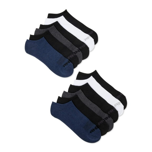 AND1 Men's Socks, Cushion No Show Socks,12 Pack