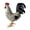 F, variant on F White With Black Tail Metal Rooster Garden Statue Hand Painted Iron For Yard Patio Outdoor