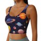 thumbnail image 2 of Balery Space Planet Sujetadores deportivos con espalda cruzada para mujer, acolchados, sin costuras, de alto impacto, ideales para yoga, gimnasio, entrenamiento y fitness.-Small, 2 of 7