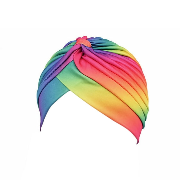 Women Turbans Cap Pre-Tied Knot Pleated Headwrap Beanie Soft Sleep Hat India's Hat