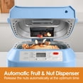 thumbnail image 5 of Kitchen in the Box 2lb Bread Maker with Auto Fruit Nut Dispenser, 12-in-1 Gluten-Free Bread Machine, 13H Delay Timer,, Baby Blue, 5 of 9