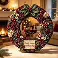 thumbnail image 6 of Christmas Fabric Wreath DIY Kit, Fabric Patchwork Wreath Making Set, Holiday Front Door Wall Hanging Decor for Xmas Home Decor, 6 of 6