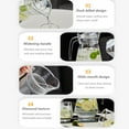 thumbnail image 4 of CHUNTIAN Glass Pitcher with Lid, High Borosilicate Glass,Hot/Cold Water Jug and Juice and Iced Tea Beverage Carafe (1600ml), 4 of 9