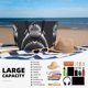thumbnail image 5 of Fotbe Black And White Shark Bolsa de Viaje para Playa - Resistente al Agua, Bolsa Tote de Gran Capacidad y Ligera con 7 Bolsillos para Mujeres y Hombres, 5 of 7