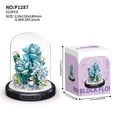 thumbnail image 2 of HZLKADAQ Eternal Flower Building Blocks with Display Dome - DIY Artificial Flower Bouquet Set, Forever Blooming Floral Model, Ideal Gift for Valentine's Day,Mother's Day,Birthday, 2 of 7