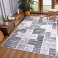 thumbnail image 2 of Junovo Washable Upgrade Area Rug Super Soft Rugs with Non-Slip Backing, for Living Room/Bedroom,4'x6',Black, 2 of 8