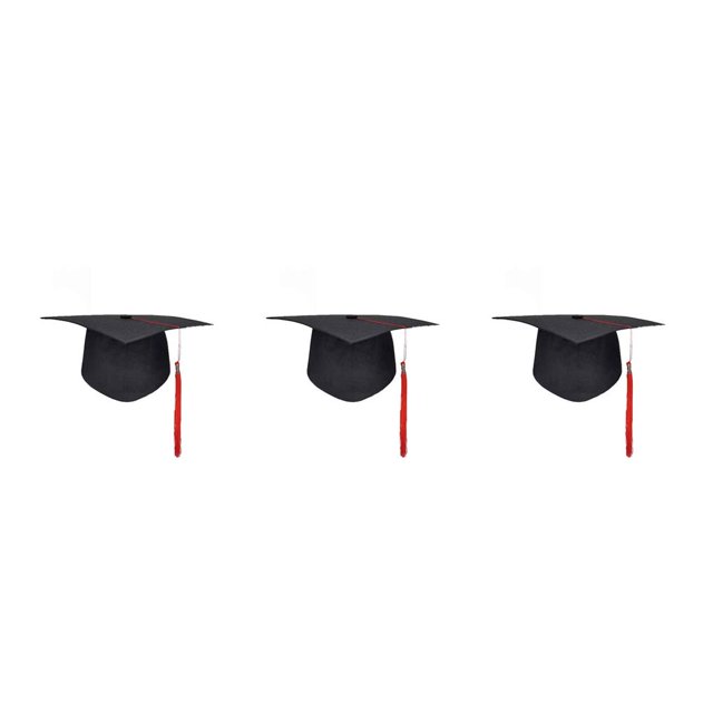 Minnieouse Academic Hat Academy Souvenir Caps Decoration Supplies Bachelor Cosplay Fringe Ornament School Pendent Hat Headgear Graduation Type1 NO1