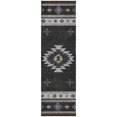 thumbnail image 2 of Addison Rugs Dream Shag Premium Machine Washable Transitional Aztec Midnight Runner Rug, 2'3" x 7'6", 2 of 8