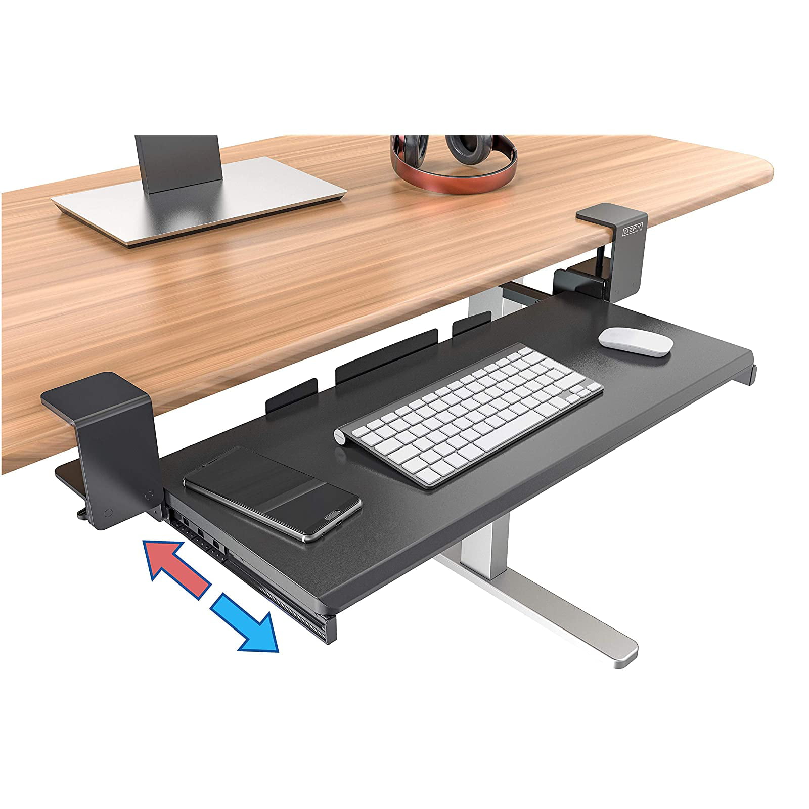 Clamp On Keyboard Tray Under Desk Storage Ergonomic Desk