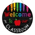 thumbnail image 2 of Meiiso Colorful Classroom Door Sign - 7.8" Welcome Hanger for Bulletin Boards, Large Inventory Clearance Flash Purchase, 2 of 6