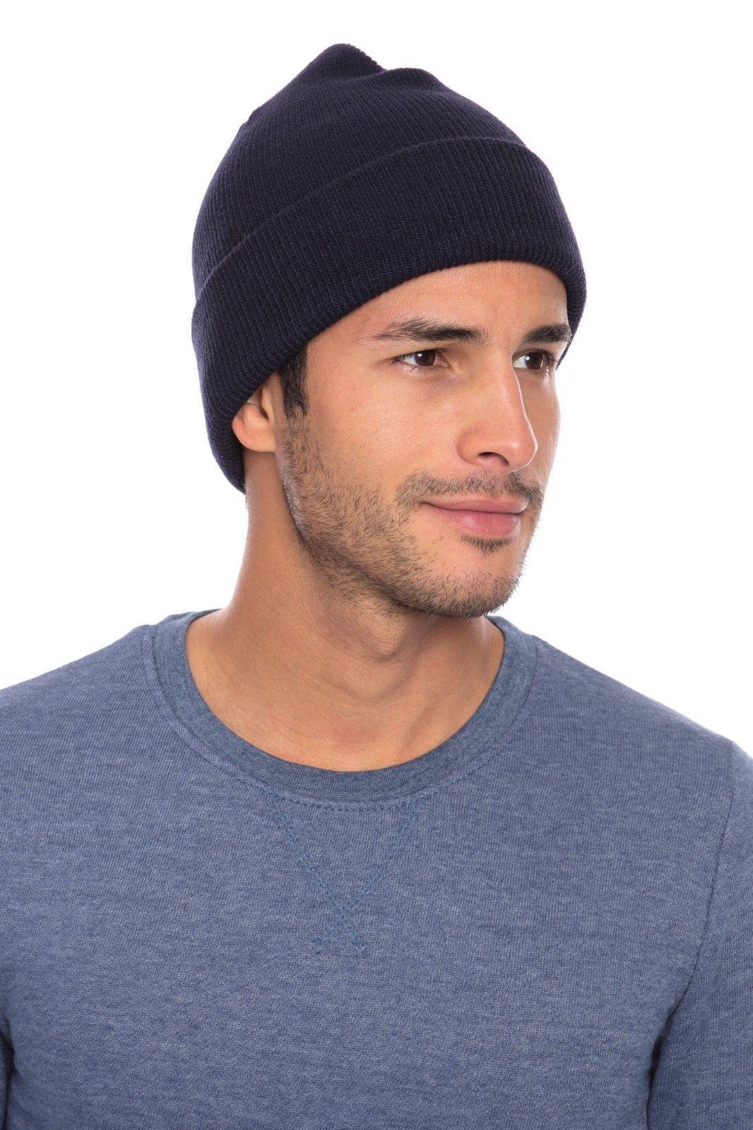 Casaba Warm Beanies Toboggan Cuffed Knit Slouch Winter Caps Hats Mens ...