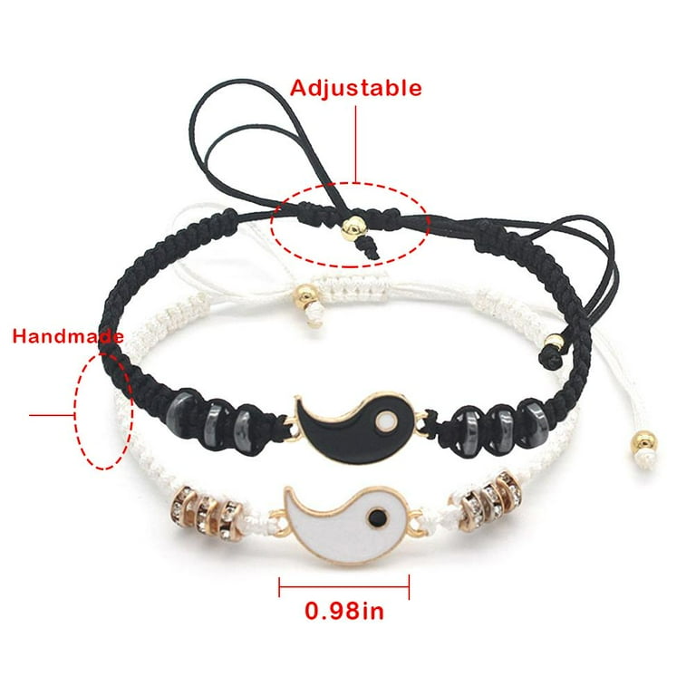 Yin and yang matching bracelets deals