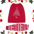 thumbnail image 4 of Conjunto de pijamas navideños a juego para toda la familia, estampado de fuegos artificiales rojos, ropa de casa para papá, mamá y niños, ropa de dormir cómoda, mameluco para bebé, look navideño 2024, 4 of 4