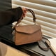 thumbnail image 4 of PU Leather Shoulder Bag | Fashion Handbag Messenger Tote | Adjustable Strap Crossbody | Casual Business Purse for Women | 9.06x5.51x1.97in | 1Pc | Black White Coffee Khaki Blue, 4 of 6
