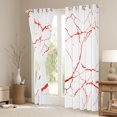 thumbnail image 3 of Manfei Aesthetic Marble Black Out Curtains,Modern Fluid Art Curtains Pack of 2 (42x63 Each),Red White Bedroom Curtains For Adult,Breathable Bedroom Decor, 3 of 6