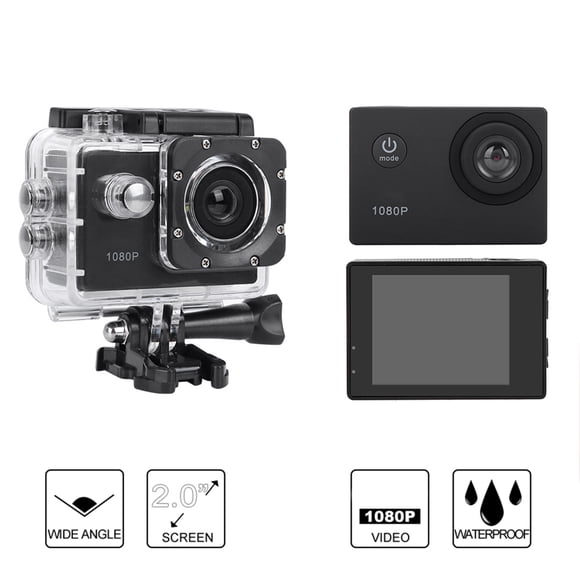 Cámara HD Bling Bling Cámara de acción LCD de 2 pulgadas HD 1080P Impermeable