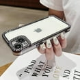 thumbnail image 3 of Clear Glitter for iPhone 15 Plus Case, Luxury Bling Sparkly Diamond Rhinestones Cute Case for Women Girls, Soft Silicone Plating Bumper Transparent Slim Cover for iPhone 15 Plus 6.7" (Pink), 3 of 4