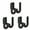 black, variant on 3pcs Wall Mounted Shoe Rack Slipper Storage Organizer Hanger Multifunctional non Perforated Storage Hook Door Slipper Hanger