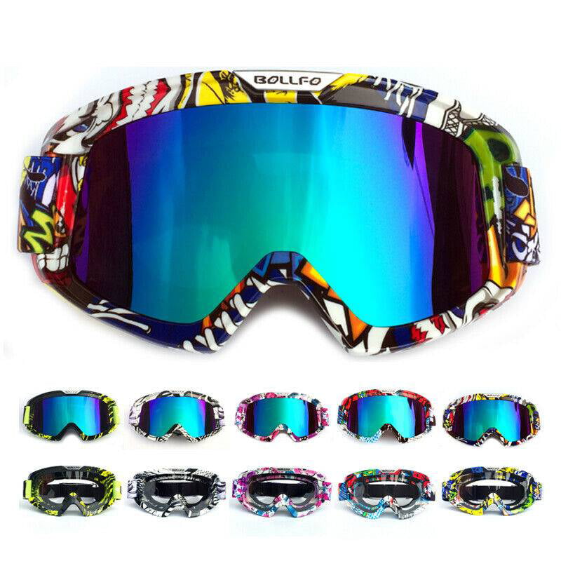 Adult Graffiti Tinted Ski Snowboard Motorcross goggles UV protection Tint Lens 
