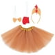 thumbnail image 4 of KAKOWELY Disfraz de pollo para niños y adultos, ideal para fiestas de Pascua, cosplay, diadema, pajarita, cola y falda de tul, accesorios para fiestas de Halloween y Pascua., 4 of 5