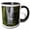 Black/White, variant on 3drose, Usa, Wa, Gifford Pinchot National Forest. Waterfall Scenic., 11oz Two-tone Black Mug
