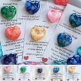 thumbnail image 2 of Yoziaaoa 3 Pcs Healing Heart Stone Crafts, Natural Colorful Stones for Home Decoration, Handmade Energy Stone Ornaments, Unique Jewelry Making Supplies, Collectible Crystal Keepsake for All, 2 of 2