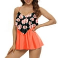 thumbnail image 2 of Daisyyozoid Summer Split Swimwear for Women Large Split Fashion Ruffle Print Slim Set, 2 of 5