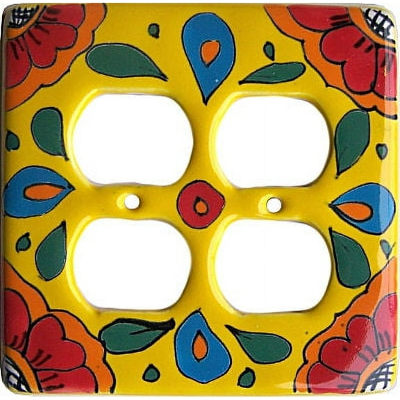 Canary Talavera Double Outlet Switch Plate
