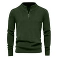thumbnail image 2 of Men's Quarter Zip Knit Sweater Mock Neck Long Sleeve Regular Fit Casual Pullover, 2 of 5