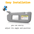 thumbnail image 4 of Left Driver Side Car Sun Visor For Hyundai Elantra 2011-2015 Replacement OEM: 852103X000tx-Left-grey, 4 of 6