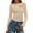 Beige, variant on FreshPretty Womens Tops Dressy Casual Workout Outfits Fall Long Sleeve Shirts Boat Neck Ruched Bodycon Going Out Top