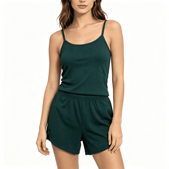 Strappy Sexy Women's Vest and Shorts Set