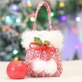 thumbnail image 2 of Santa Bag Cute Red And Gray Christmas Bags For Presents With Soft Edge Reusable Christmas Bag With Handle Flannel Cloth Present Bags For Party And Festival Freezer Storage Containers Refrigerator, 2 of 8