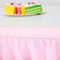 thumbnail image 5 of Pink Tulle Tutu Table Skirt for Baby Shower Wedding,Birthday Party, Suitable for Rectangle or Round Tablecloth - 9ft*30In, 5 of 8