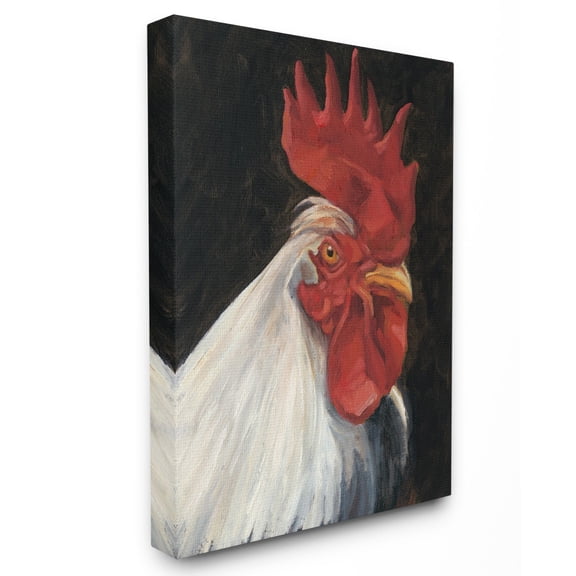 The Stupell Home Decor Collection Rooster Portrait Painting Wall Art