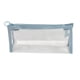 thumbnail image 2 of Bolsa grande transparente para lápices, organizador de material de oficina simple, azul, 2 of 5