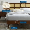 thumbnail image 7 of Modway Sidney Cane Rattan and Wood King Platform Bed with Splayed Legs in Walnut, 7 of 7