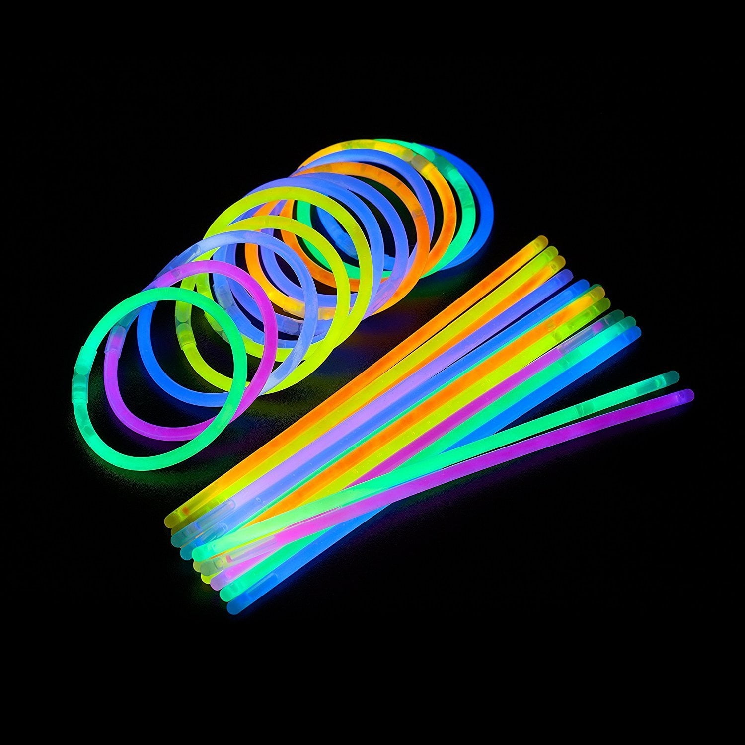 48 Premium 8 Glowsticks Glow  Stick  Bracelets Mixed Colors  