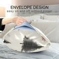 thumbnail image 4 of Yayeee Pillowcase Queen Size Set of 2 Satin Wrinkle Resistant Pillow Case, Christmas Plaid Deer, 4 of 8