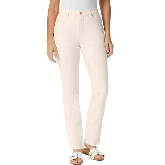Gloria Vanderbilt Amanda Classic High-Waist Tapered Jeans Size: 12 Average, Color: Wispy Pink