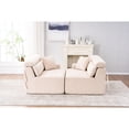 thumbnail image 4 of Apricot 4-seater Sofa with Breathable Cover and Comfortable Seating - Great for Relaxing in Entertainment Area, 4 of 6