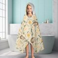 thumbnail image 6 of Cute Hedgehogs and Pioneer Flower Pattern Hooded Bath Towel，60"x35" for Ages 3 To 12 Kids, Quick Dry Lightweight Soft Microfiber Hood Beach Towel Cover Up for Kids, 6 of 7