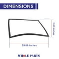 thumbnail image 3 of Whole Parts Refrigerator French Door Seal Gasket, Black Color, Part# WPW10436248 - Replacement & Compatible with Some Amana, Jenn Air, Kitchen Aid, Maytag, Whirlpool and Kenmore Refrigerators, 3 of 7